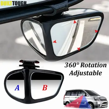 360 Rotācijas Regulēšana Auto Blind Spot Spogulis, Platleņķa Izliekta Atpakaļskata Spogulī Apskatītu Priekšā, Aizmugurējo Riteņu Auto Piederumi
