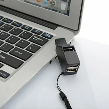 Mini USB 3.0 HUB 3 pieslēgvietu Multi USB Sadalītājs Adapteri Auto USB HUB 3.0 2.0 High Speed Tablet Klēpjdatoru, Datoru Piederumi