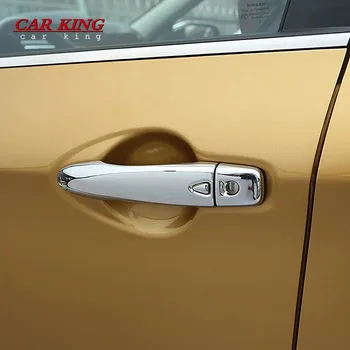 ABS Chrome Renault Kadjar 2015 2016 2017 2018 piederumi, Auto durvju aizsargs Roktura Apdare Vāciņš Melns Auto Stils 8pcs