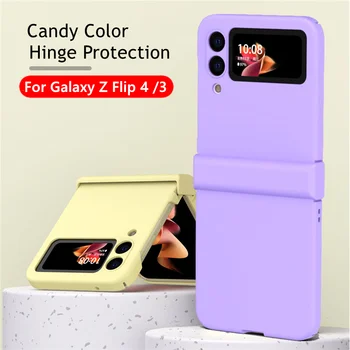 Case for Samsung Galaxy Z Flip 4 3 Lietā Viru Pilnīgu Aizsardzību Konfektes Krāsu Grūti PC Tālruņa Vāciņu Galaxy Z Flip3 Flip4 5G